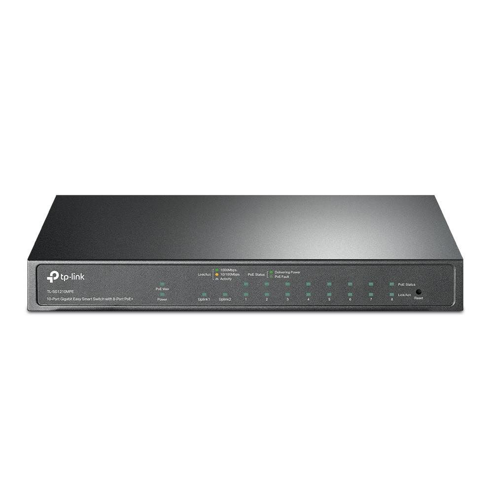 Kytkin TP-LINK pöytämalli 9x Gigabit 1x SFP combo 8x PoE+ 123W TL-SG1210MPE