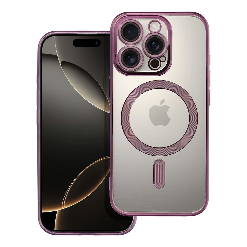 Suojakuori iPhone 16 PRO:lle Electro Mag Cover yhteensopiva MagSafe-version kanssa violetti