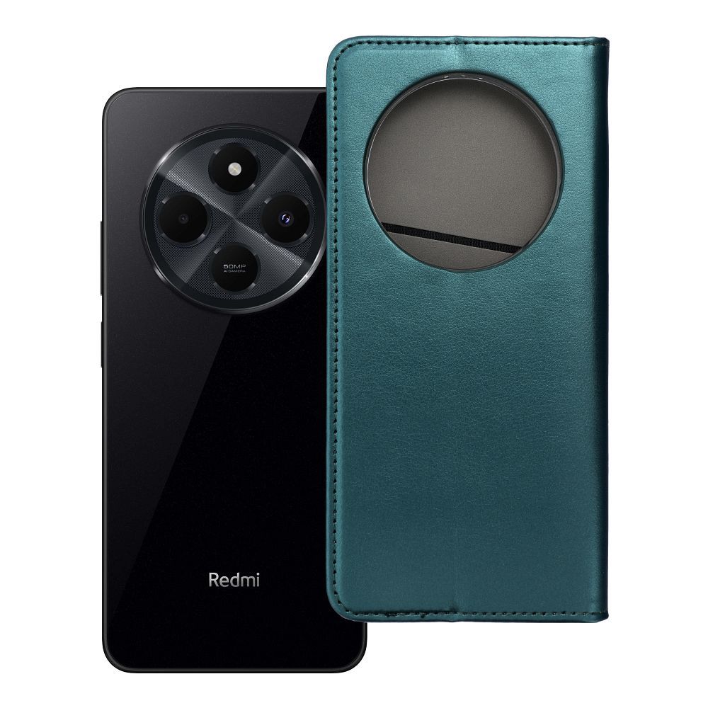 SMART MAGNETO Kirjasuojakuori XIAOMI Redmi 14c:lle tummanvihreä