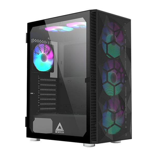 Tietokonekotelo Montech X3 Mesh, Midi Tower, musta