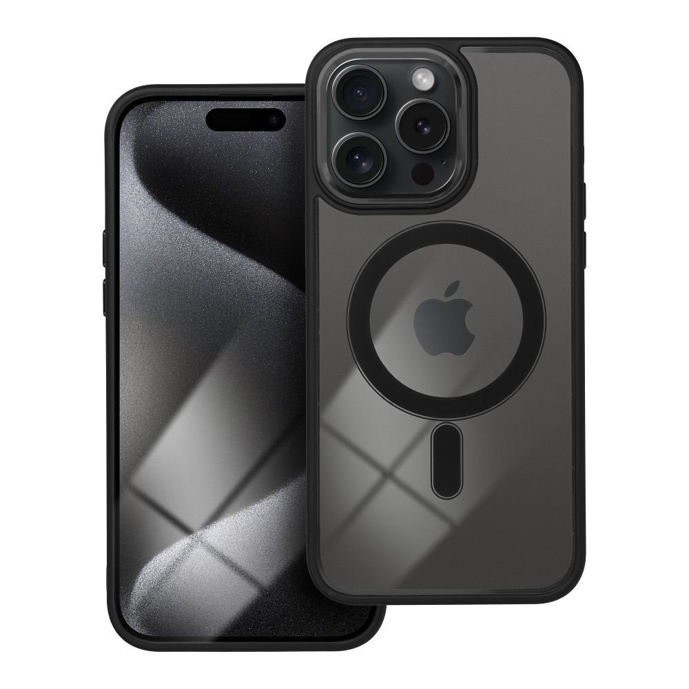Suojakuori iPhone 15 PRO MAX:lle Color Edge Mag Cover yhteensopiva MagSafe musta