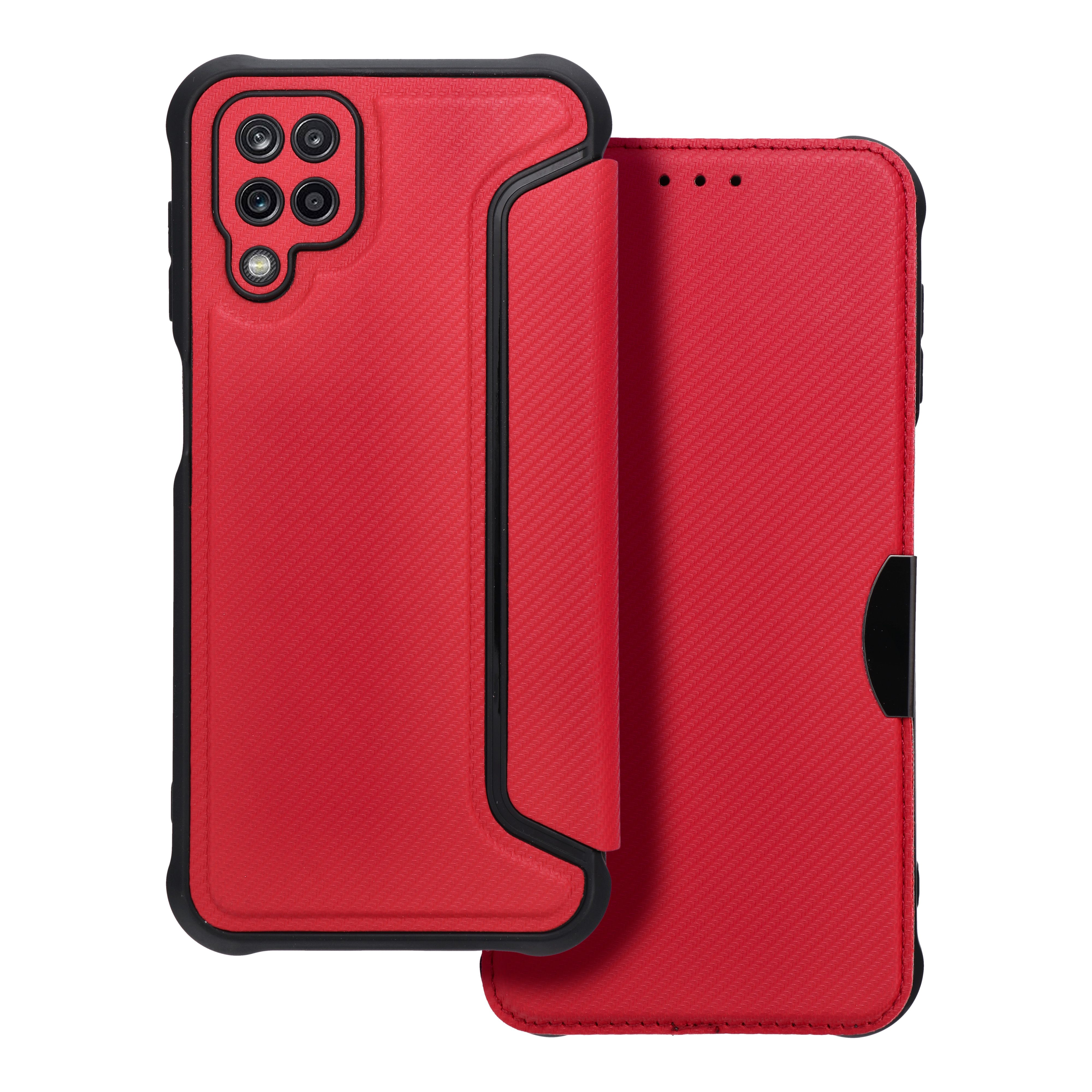 Flip case for Samsung A12 / M12 Razor Book red
