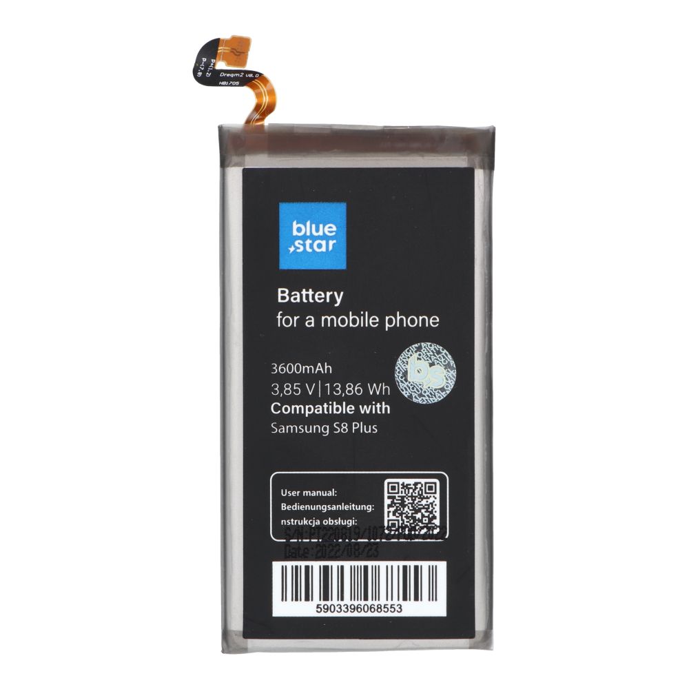 Akku Samsung S8 Plus:lle 3600 mAh Blue Star Premium