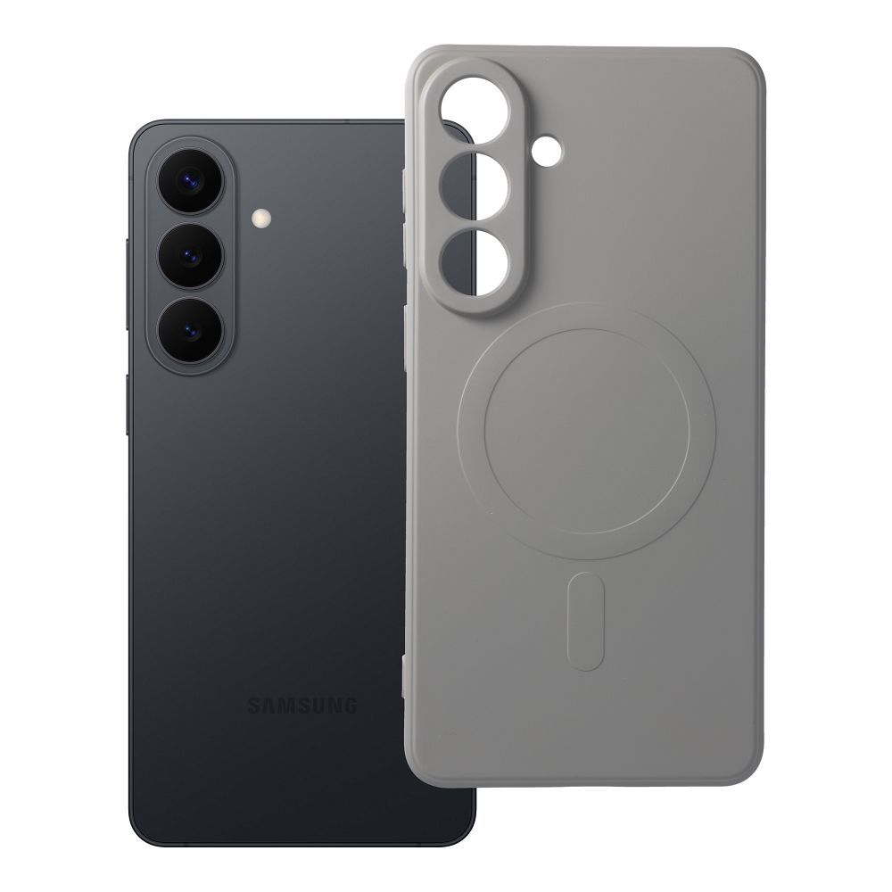 Silikoninen Mag Cover Samsung S26 PLUS:lle MagSafe-yhteensopiva titaaninharmaa