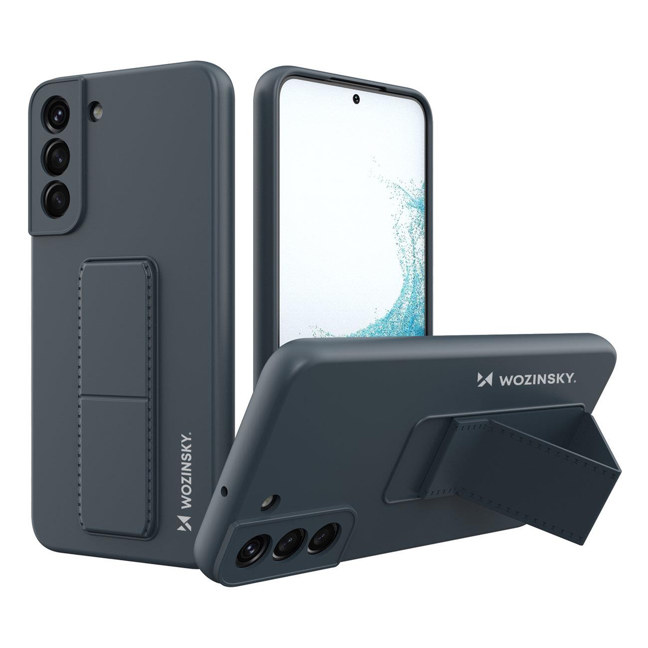 Wozinsky Kickstand Case silikoni tapauksessa jalusta Samsung Galaxy S22+ tummansininen laivastonsininen