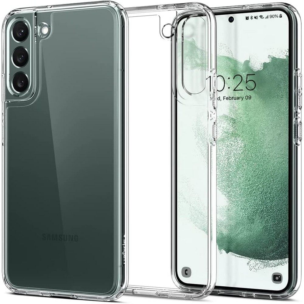 Spigen Ultra Hybrid tapauksessa Samsung Galaxy S22 kristallinkirkas