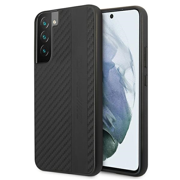 AMG Carbon Stripe&Embossed Kotelo Samsung Galaxy S22+ - musta