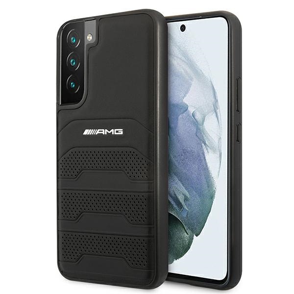AMG Nahka kohokuvioitu linjat tapauksessa Samsung Galaxy S22+ - musta