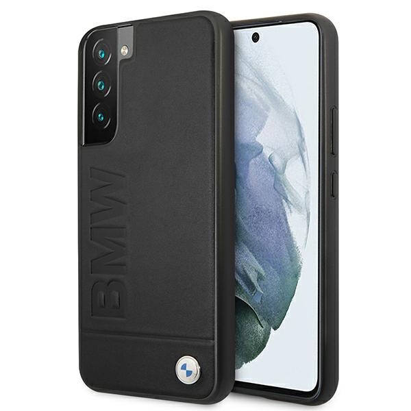 BMW Signature Logo Imprint Kotelo Samsung Galaxy S22+ - musta