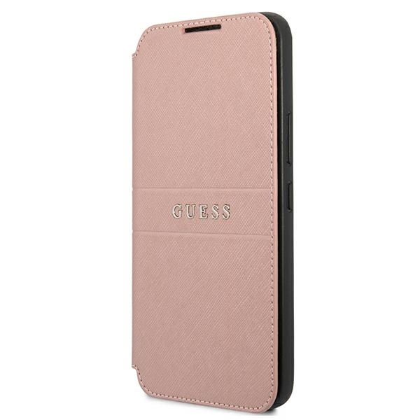 Guess GUBKS22MPSASBPI S22+ S906 vaaleanpunainen/vaaleanpunainen kirja Saffiano raidat raidat