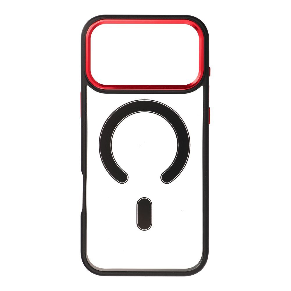 Suojakuori iPhone 17 PRO MAX:lle Color Edge Mag Cover yhteensopiva MagSafe musta-punainen