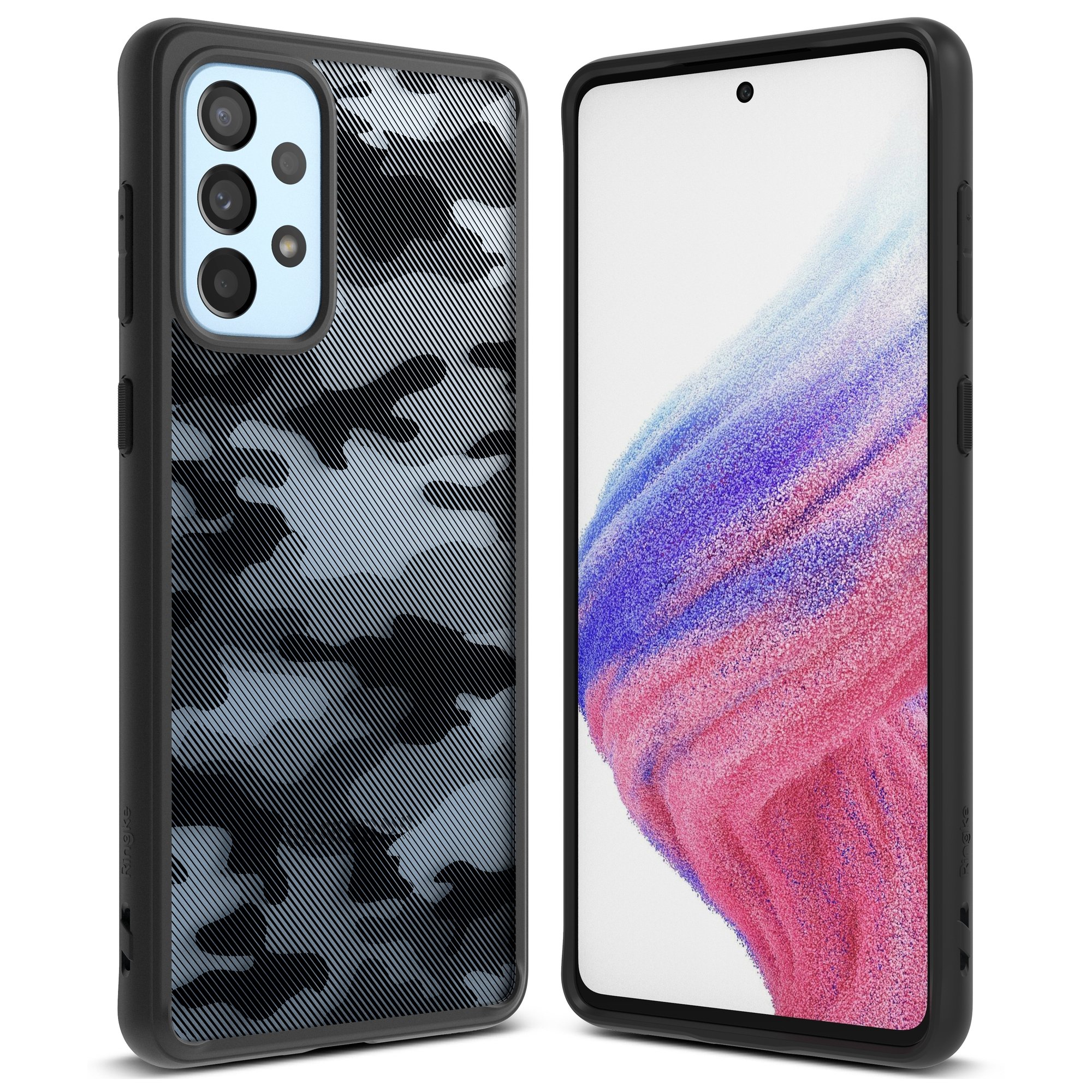 Ringke Fusion Fusion Matte tpu tapauksessa kehys Samsung Galaxy A73 musta musta