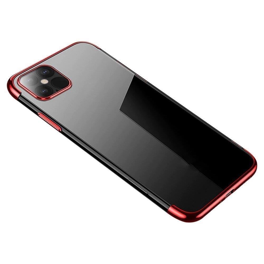 Kirkas väri tapauksessa TPU geeli kansi metallinen kehys Samsung Galaxy S22 + (S22 Plus) punainen