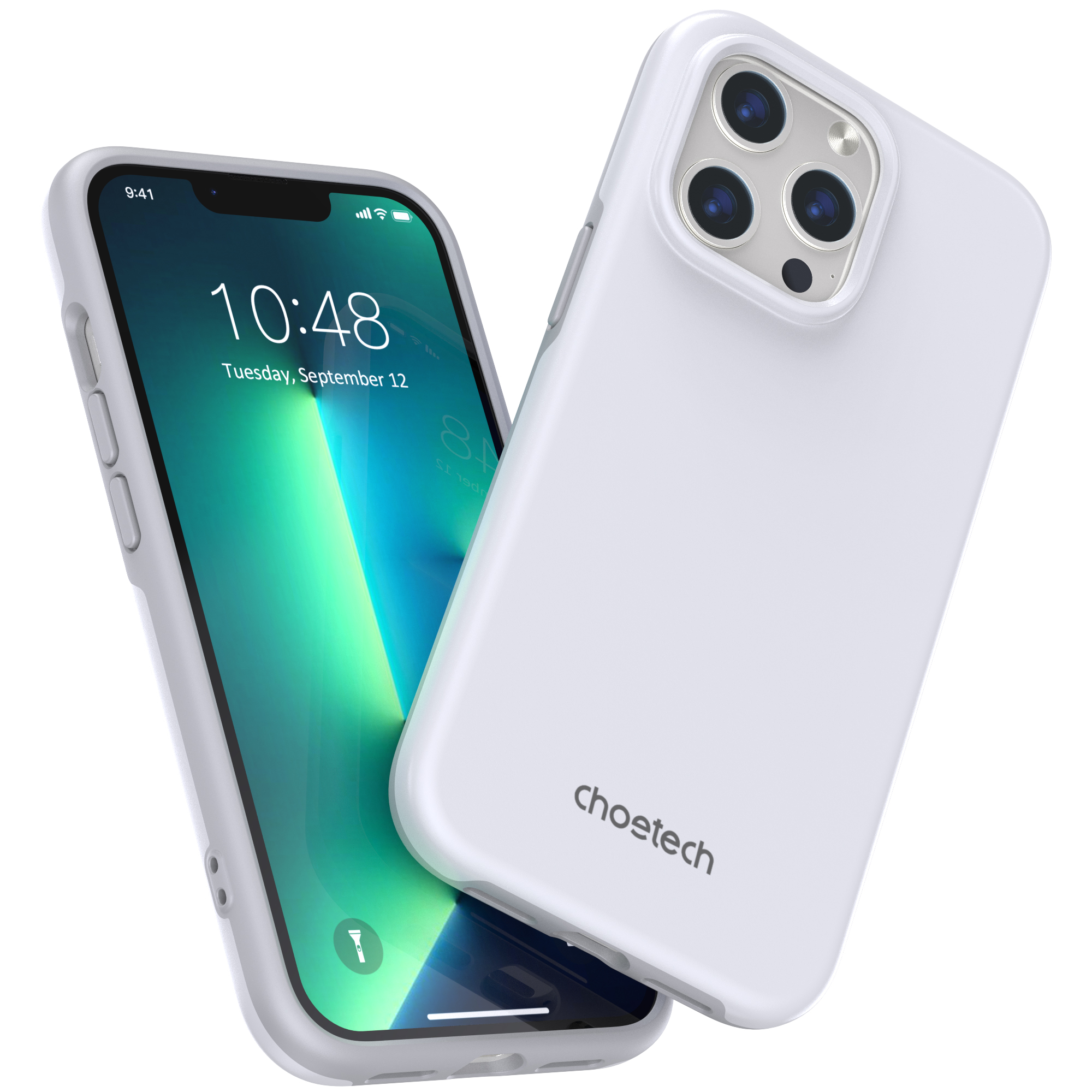 Choetech MFM Anti-drop tapauksessa Made for MagSafe iPhone 13 Pro valkoinen (PC0113-MFM-WH)