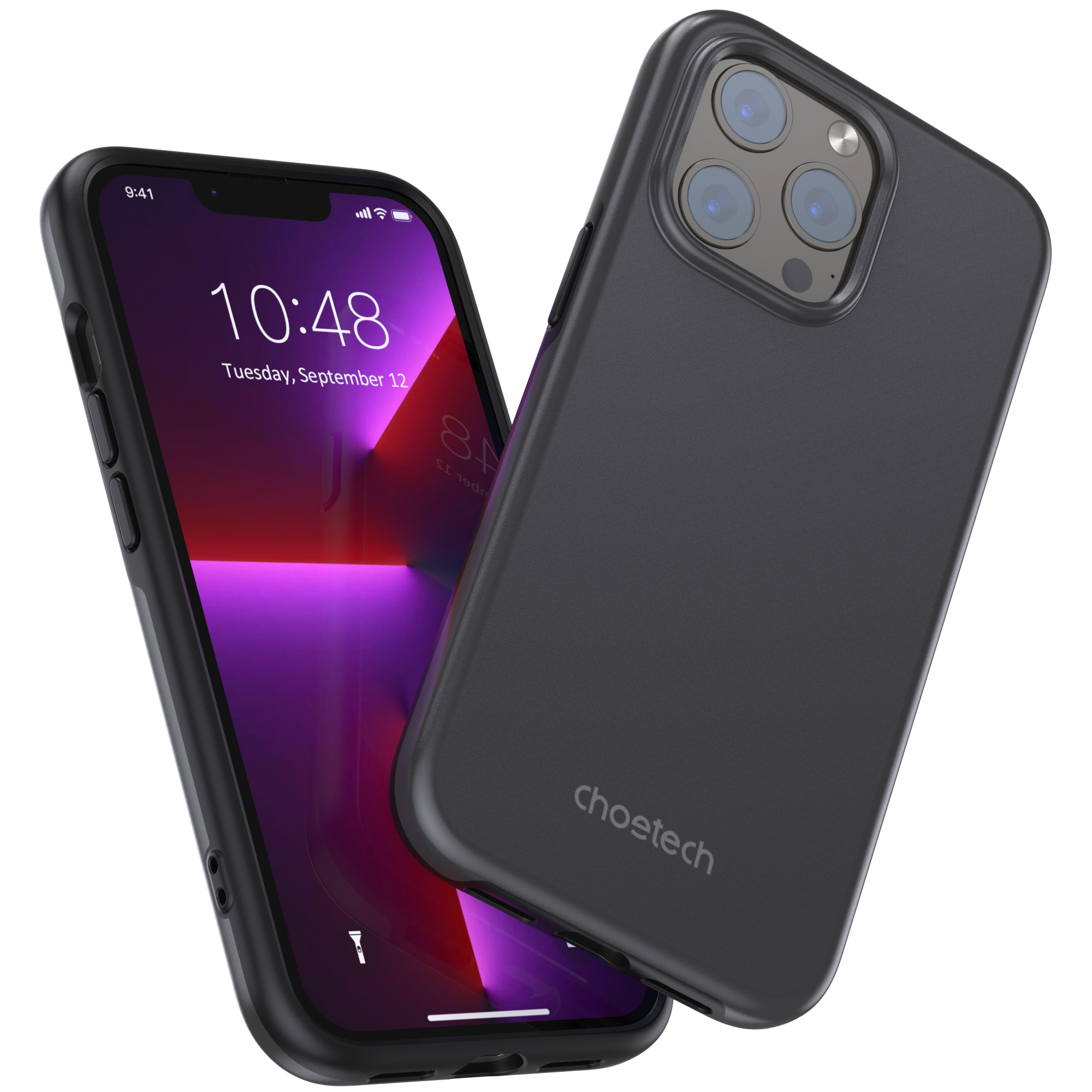 Choetech MFM Anti-drop tapauksessa Made for MagSafe iPhone 13 Pro musta (PC0113-MFM-BK)