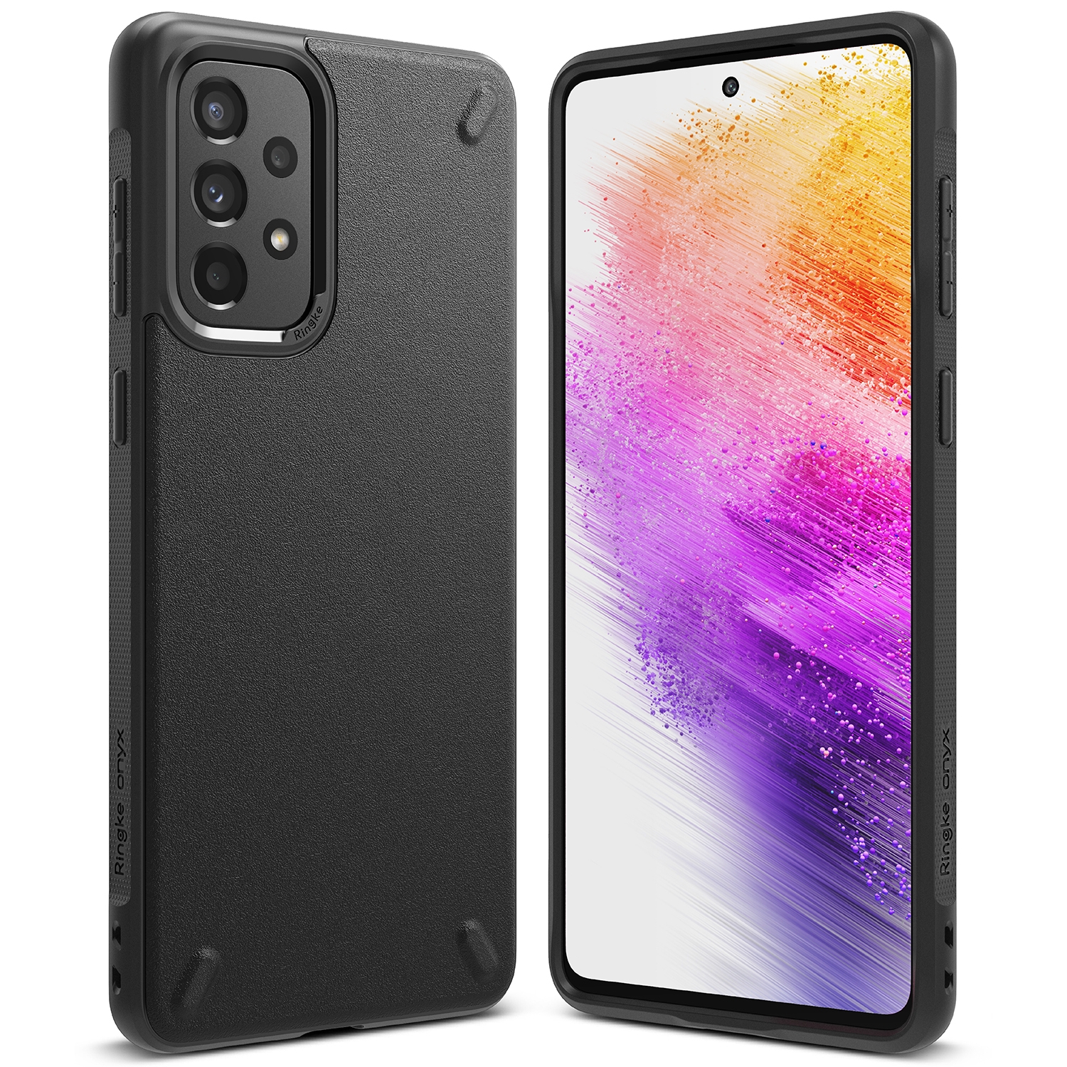 Ringke Onyx Kestävä TPU suojakuori Samsung Galaxy A73 musta