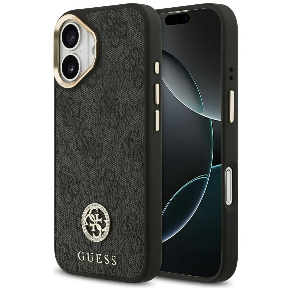 GUESS Suojakuori IPHONE 17 MagSafe GUHMP17SP4GRMDEK (PU W/ 4G Strass Logo) musta