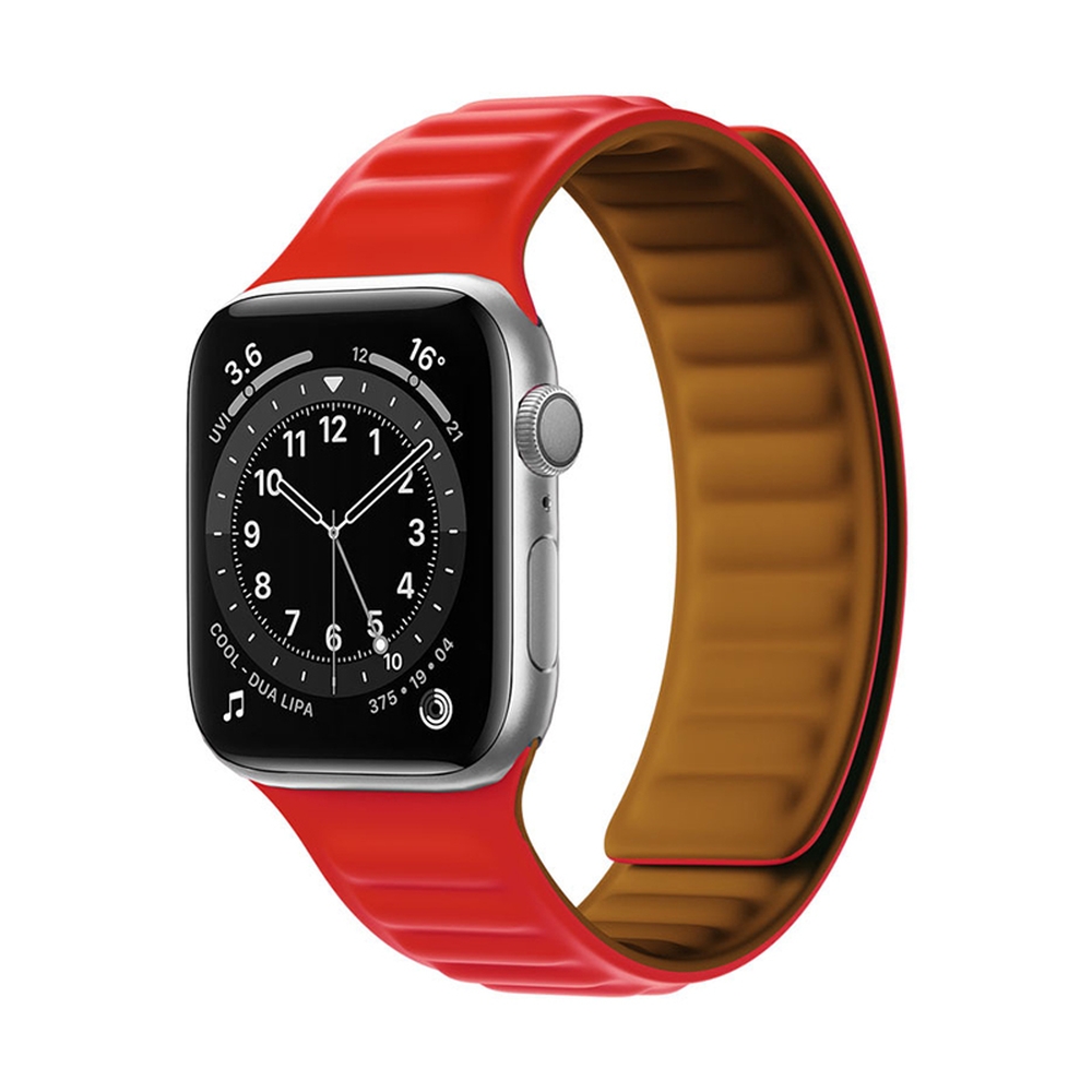 Magneettiranneke Magneettirannekoru Apple Watch 41mm - punainen