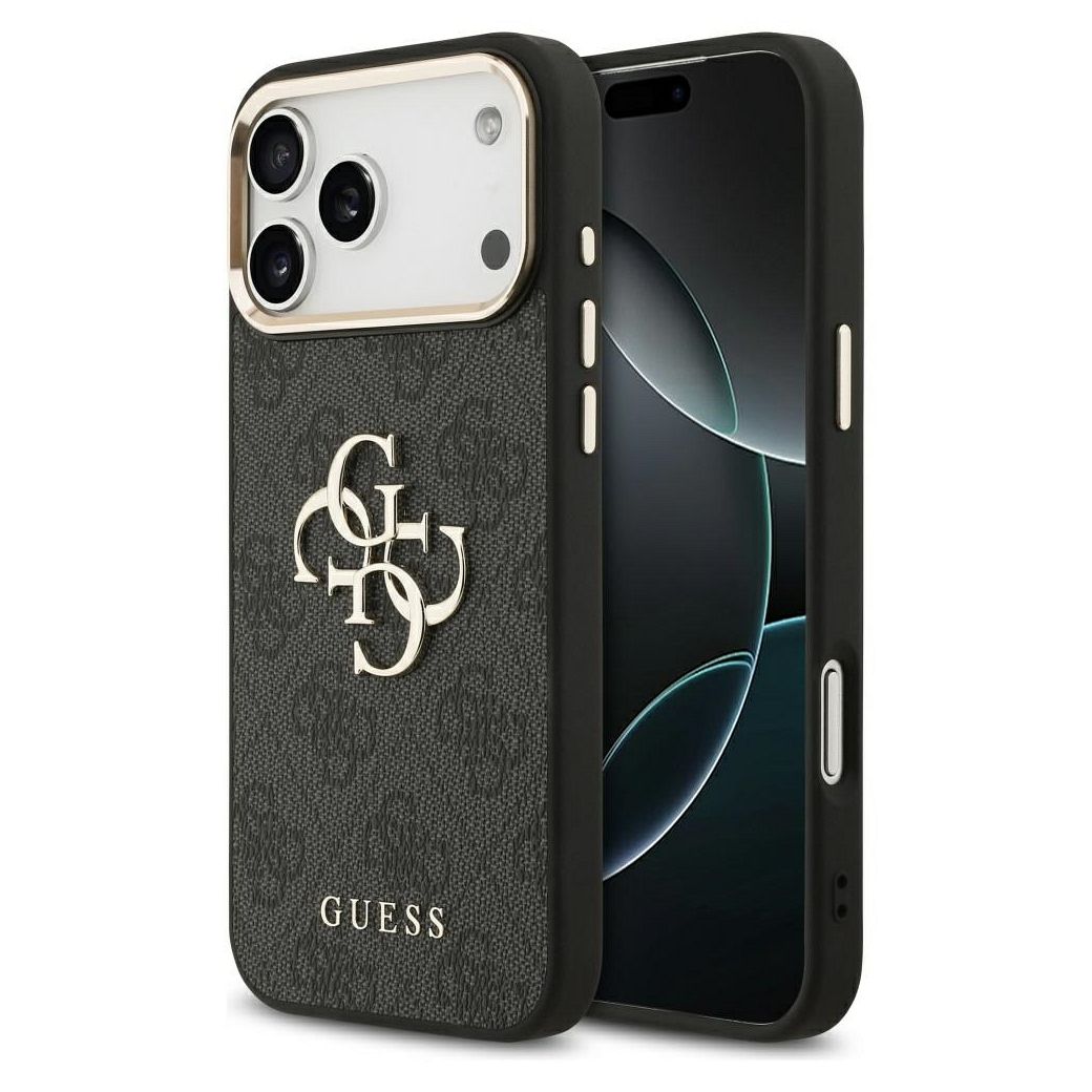 Guess 4G Big 4G Classic Logo -suojakuori iPhone 17 Pro Max - musta ja kulta