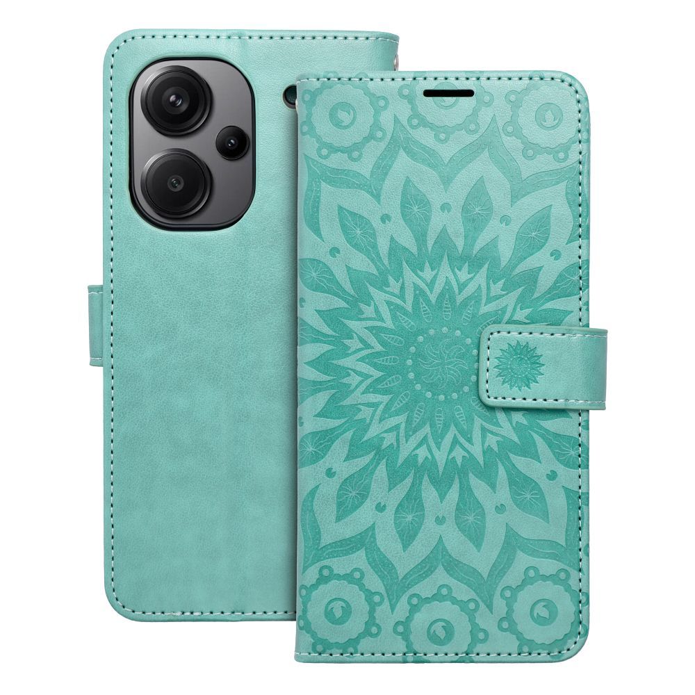 MEZZO kirjakotelo XIAOMI Redmi Note 13 Pro Plus 5G:lle mandala vihreä