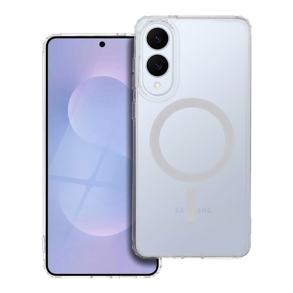 Suojakuori Samsung S25 Edge Frost Mag Cover yhteensopiva MagSafe läpinäkyvä jäätynyt