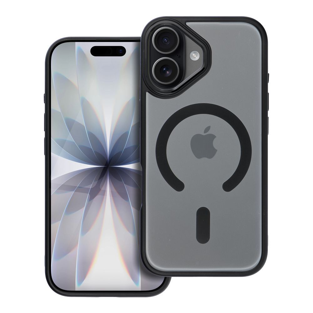 Suojakuori iPhone 17:lle Full Matte Mag Cover yhteensopiva MagSafe musta