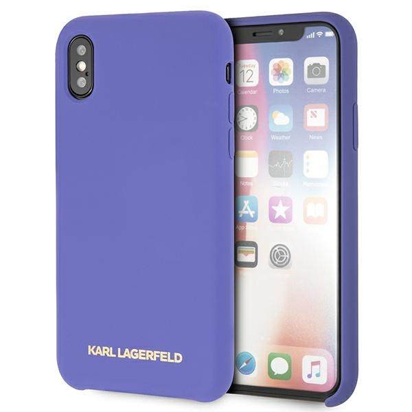 Karl Lagerfeld silikoni iPhone X/Xs kotelo - violetti