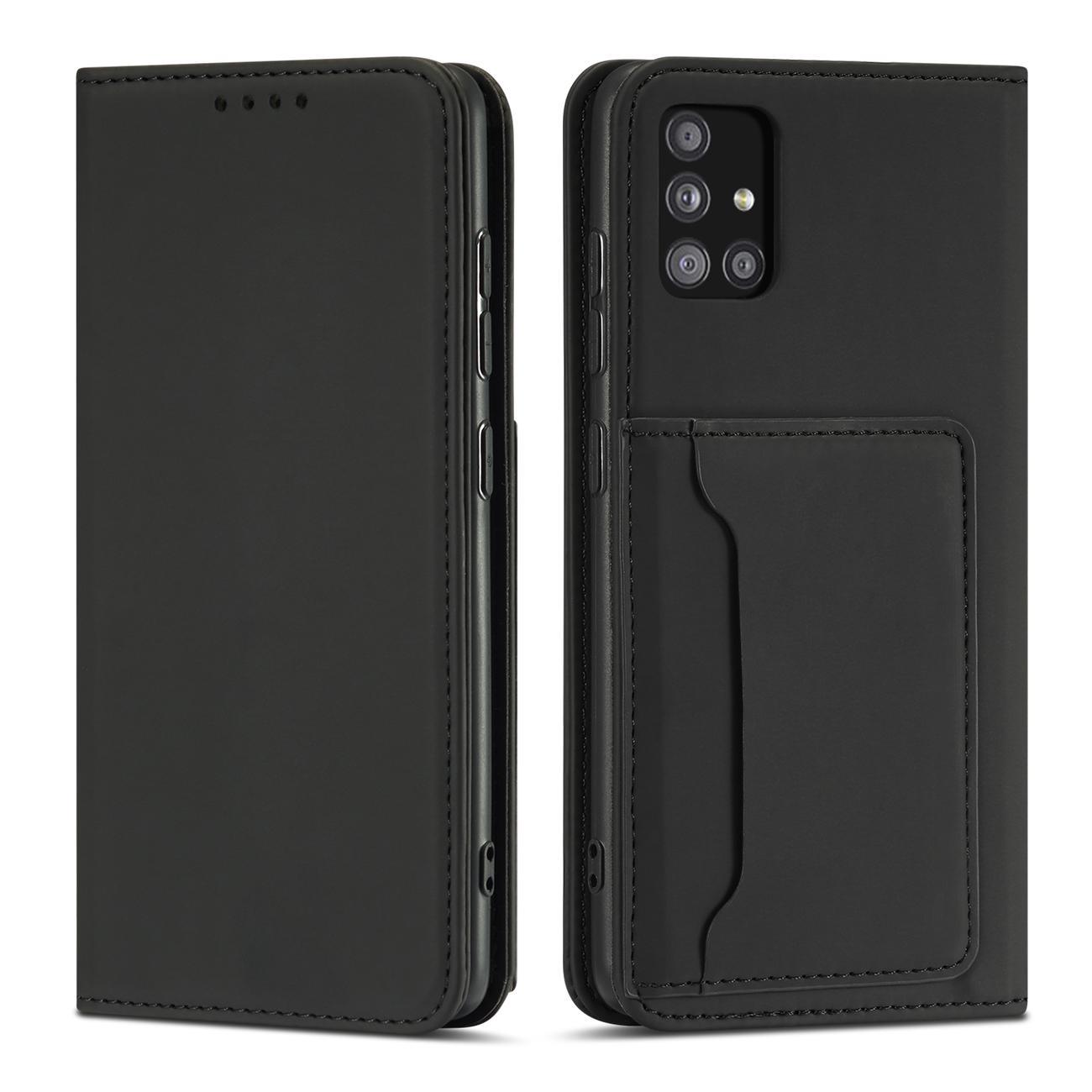 Magneettikorttikotelo Xiaomi Redmi Note 11 pussi kortti lompakko kortin haltija musta