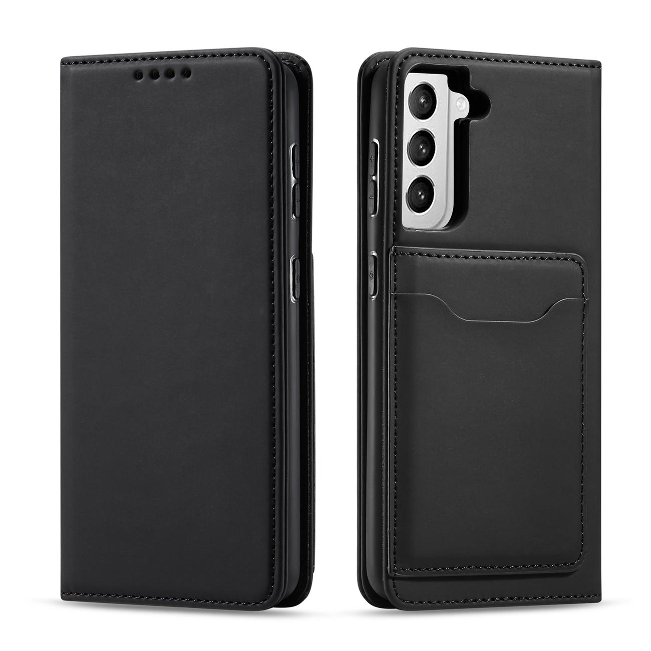 Magneettikorttikotelo Samsung Galaxy S22 + (S22 Plus) Kotelo Lompakko Kortinhaltija Musta