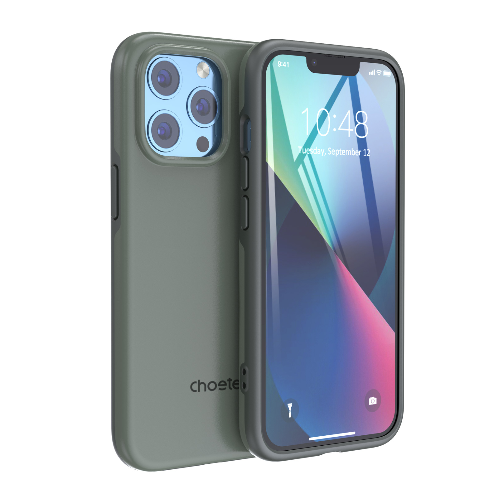 Choetech MFM Anti-drop tapauksessa Made for MagSafe iPhone 13 Pro musta (PC0113-MFM-GN)