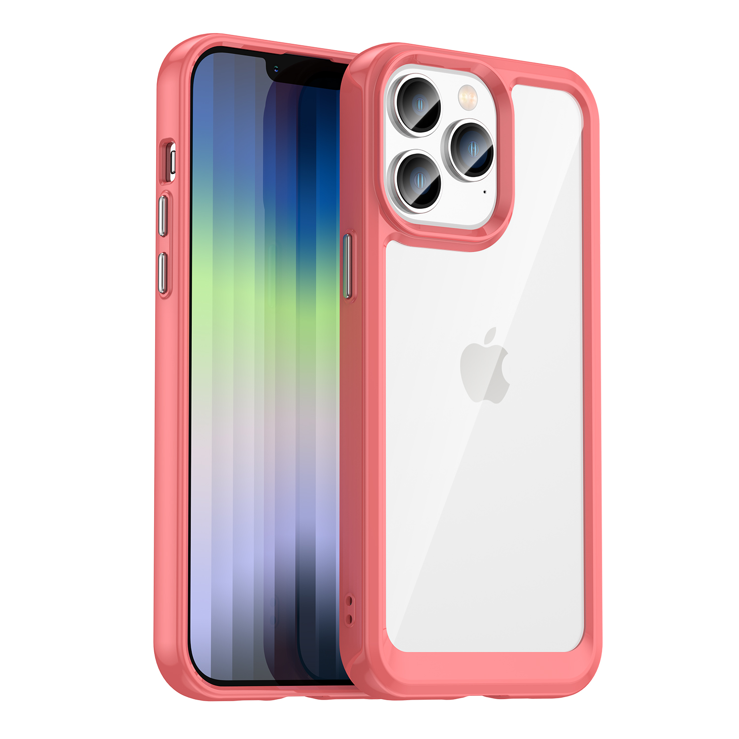 Outer Space Case iPhone 14 Pro kova suojakotelo, jossa on geelikehys punainen