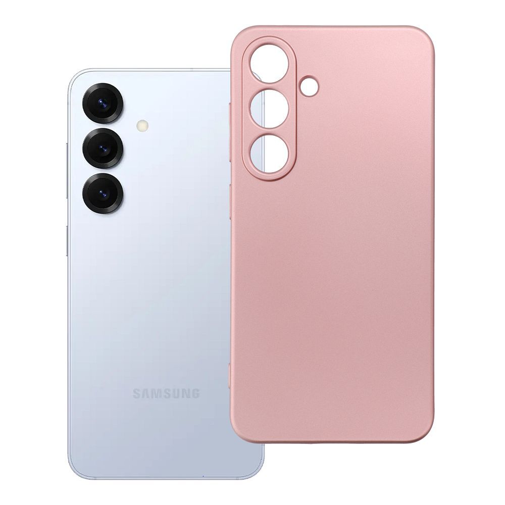 Suojakuori Samsung S25:lle Metallic vaaleanpunainen
