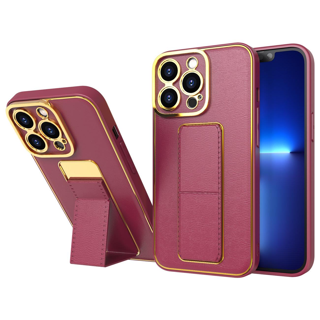 Uusi Kickstand Case tapauksessa iPhone 13 Pro jalusta punainen