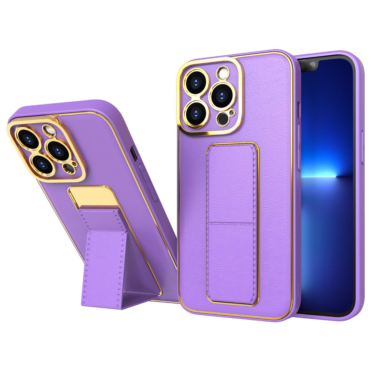 Uusi Kickstand Case tapauksessa iPhone 13 Pro jalusta violetti
