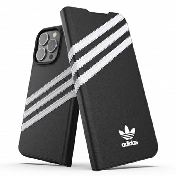 Adidas OR Booklet Case PU iPhone 13 Pro / iPhone 13 - musta ja valkoinen