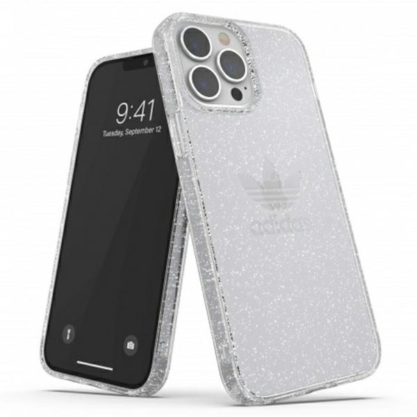 Adidas OR Suojaava selkeä tapaus Glitter iPhone 13 Pro Max - läpinäkyvä hopea - läpinäkyvä hopea