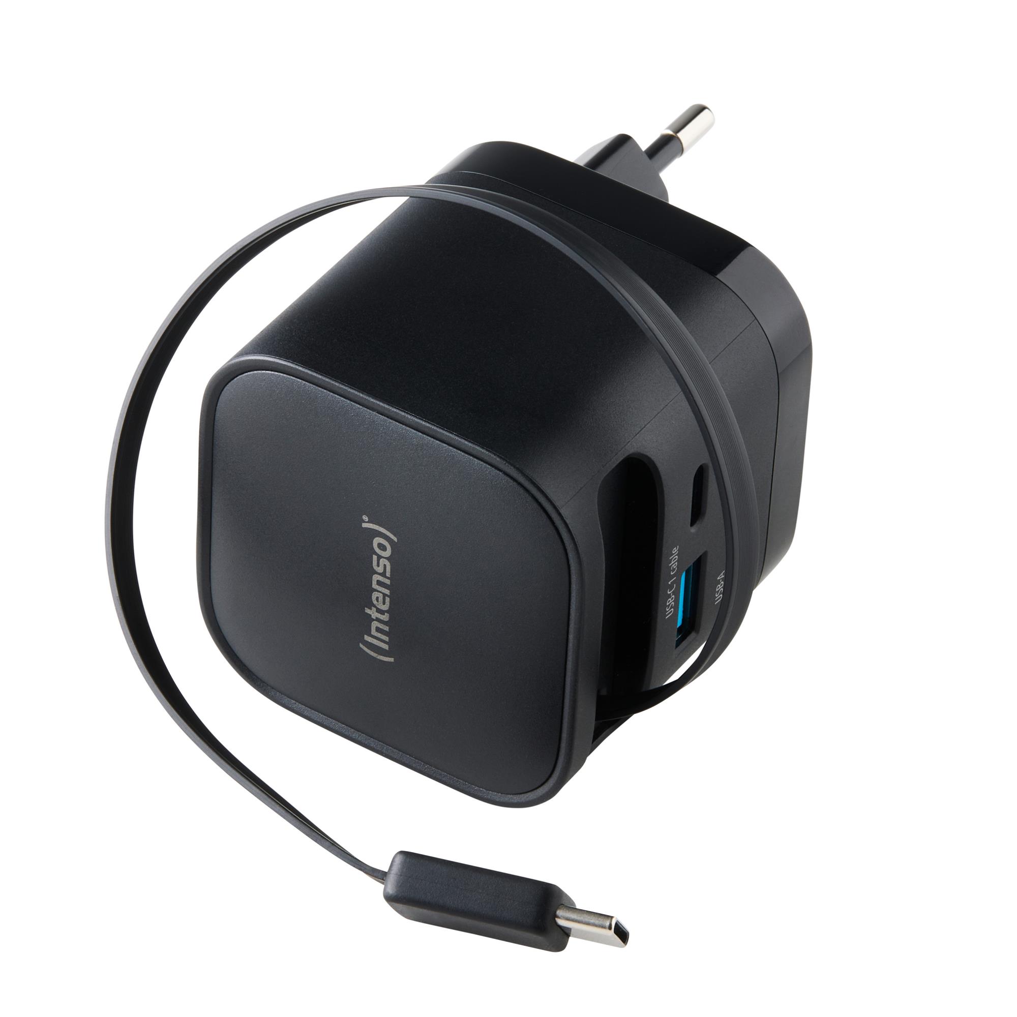 Verkkolaturi 1x USB-A / 1x USB-C musta Intenso 7806520