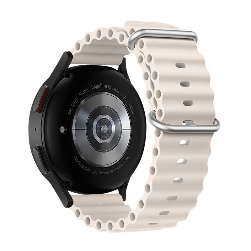 Hihna Samsung Galaxy Watch -kellolle Forcell Forcell F-Design FS01 silikoninen reikäkuvio 22 mm stellar