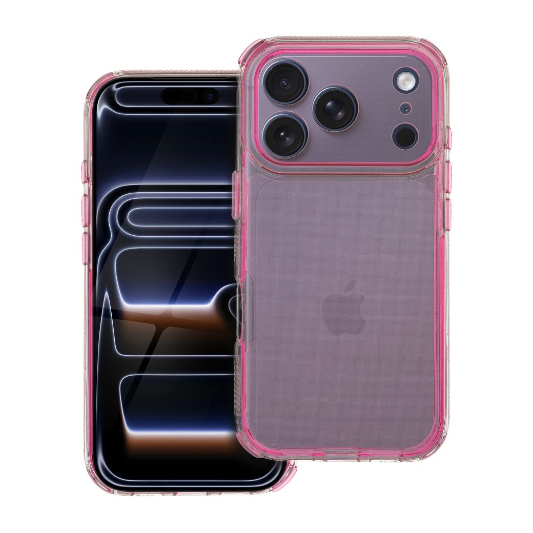 Suojakuori iPhone 17 PRO:lle Matrix Clear vaaleanpunainen