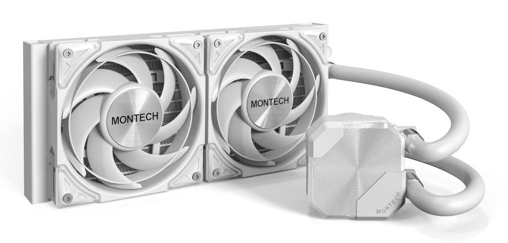 Montech HyperFlow Silent 240 (W) suorittimen jäähdytin, monikanta, valkoinen