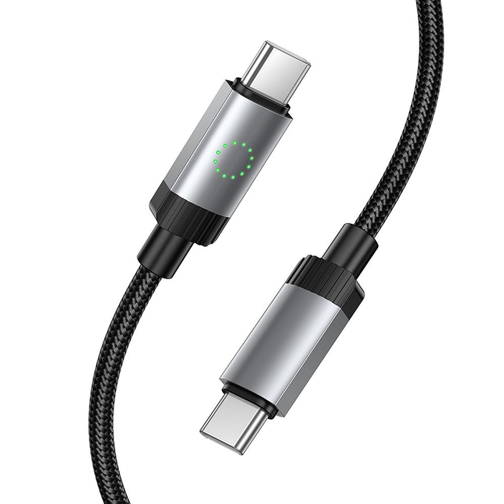 Kaapeli USB-C - USB-C Hoco 3A 60W 1 m X117 musta