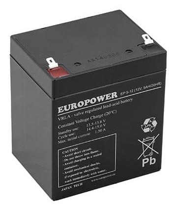 AKKU 12V 5AH VRLA/EP5-12T2 EUROPOWER EMU