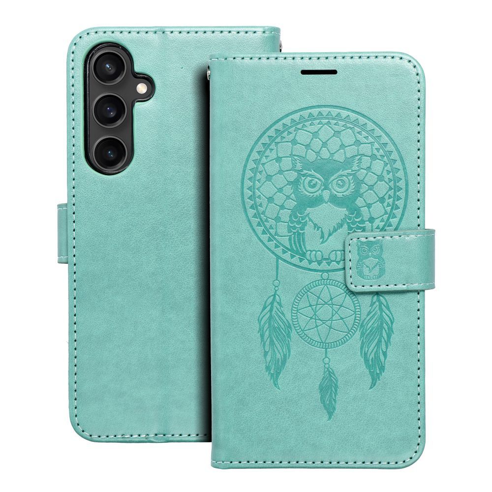 MEZZO Book Suojakuori Samsung S23 FE:lle dreamcatcher vihreä