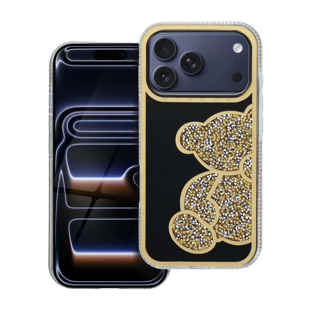 Suojakuori iPhone 17 PRO:lle Teddy Bear kultainen