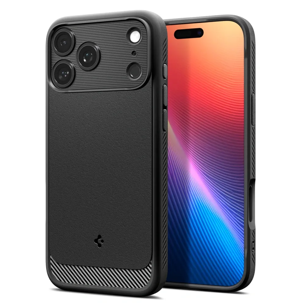 Spigen Rugged Armor Mag MagSafe Suojakuori iPhone 17 Pro Max:lle - Matte Black