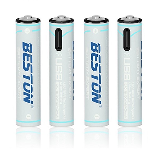 Ladattavat AAA-paristot USB-C:llä, 400mAh, Li-Ion, 4 kpl