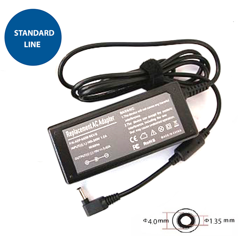 Kannettavan tietokoneen virtalähde ASUS 65W: 19V, 3.42A