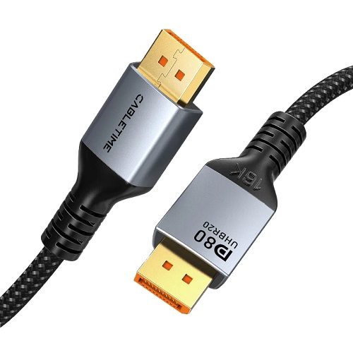 Extra Digital CA914241 DisplayPort 2.1 -kaapeli, 80 Gbit/s, 16K/30 Hz, 2 m