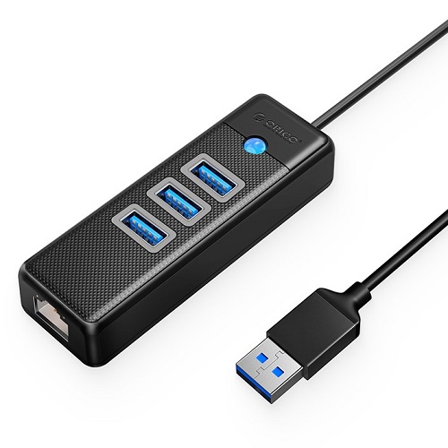 ORICO PW3UR-U3 3-porttinen USB-hubi RJ45-portilla