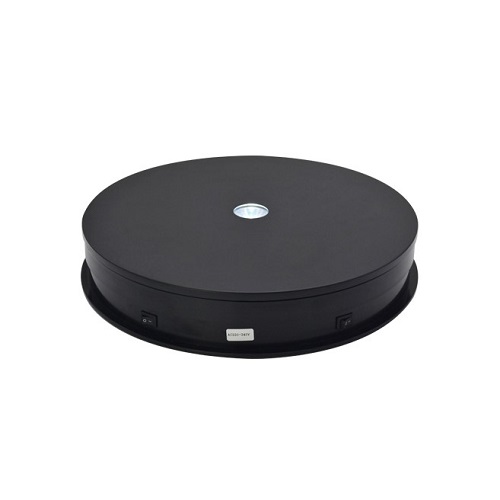 LED-pyörivä näyttöteline, pyöreä 30 cm, musta